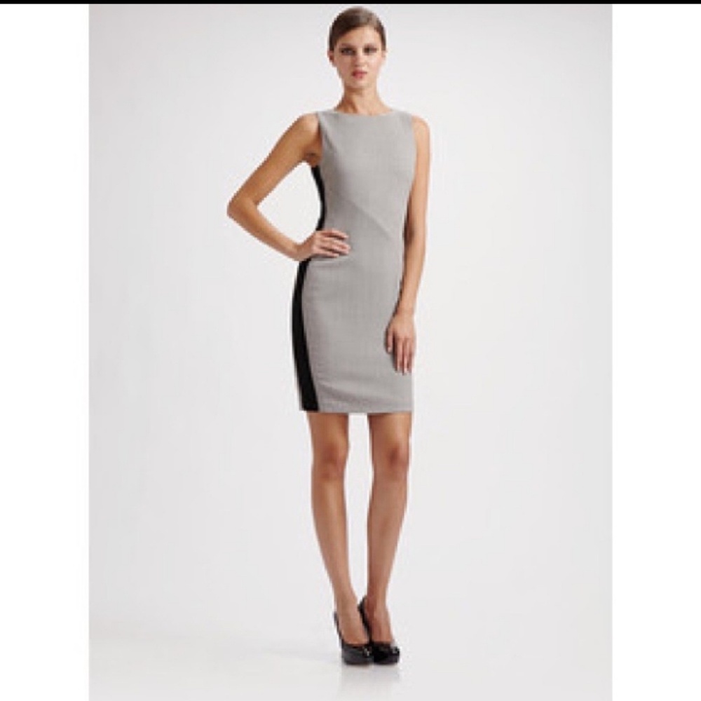 Diane Von Furstenberg Grey Sleeveless Wool Woven